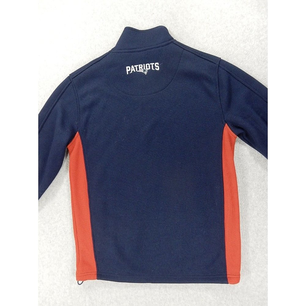 New England Patriots Logo Heavy 1/4 Zip Core Sweater Pullover (Men's Small) Blue - Picture 6 of 6